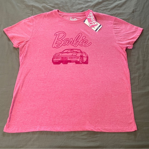 Barbie hot pink graphic t-shirt with corvette plus size xxl - Picture 5 of 10